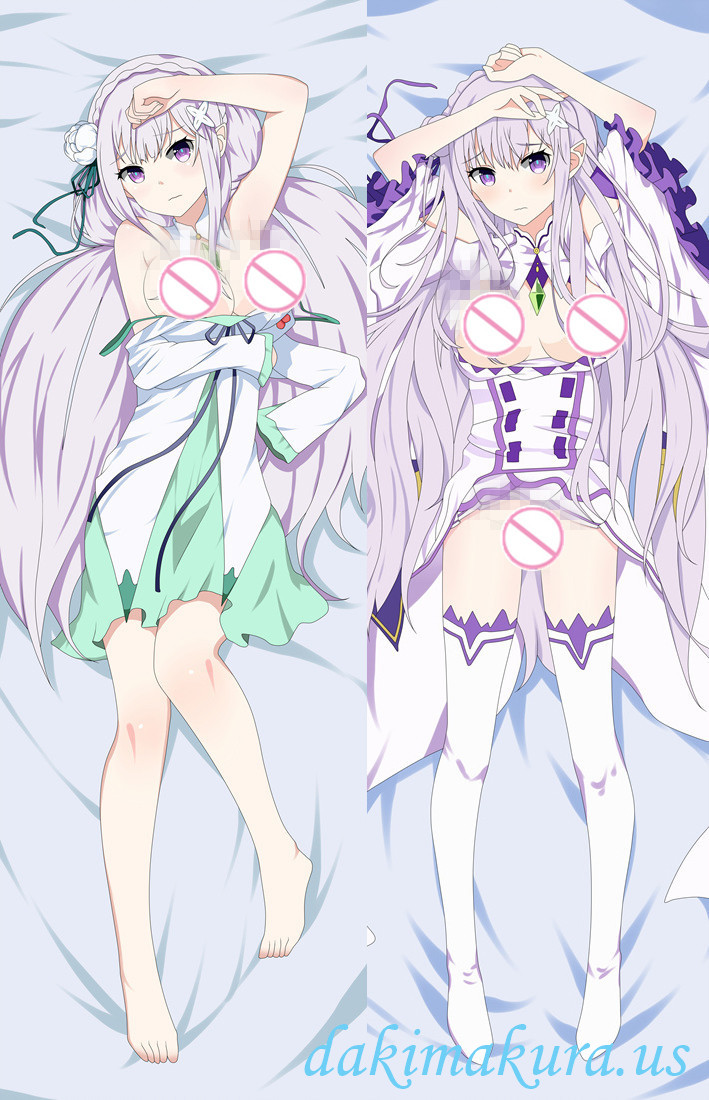 Emilia - ReZero Anime Dakimakura Japanese Love Body Pillow Cover